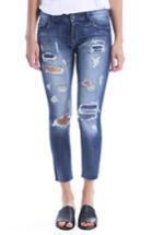 Women's Kut From The Kloth Reese Distressed Ripped Raw Hem Jeans X - Blue