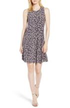Women's Anne Klein Dot Print Swing Dress, Size - Grey