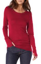 Women's Michael Stars Baby Thermal Tee, Size - Red