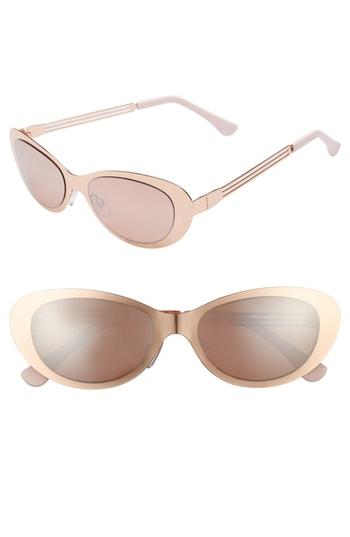 Women's Leith 53mm Oval Sunglasses - Rose Gold