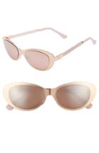 Women's Leith 53mm Oval Sunglasses - Rose Gold