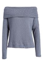 Women's Caslon Convertible Neck Knit Pullover, Size - Grey