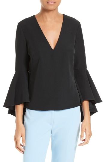 Women's Milly Nicole Bell Sleeve Italian Cady Top