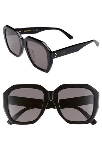 Women's Celine 53mm Square Sunglasses - Black