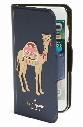 Kate Spade New York Camel Applique Iphone 7 Folio Case -
