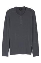 Men's Velvet By Graham & Spencer Long Sleeve Henley - Grey