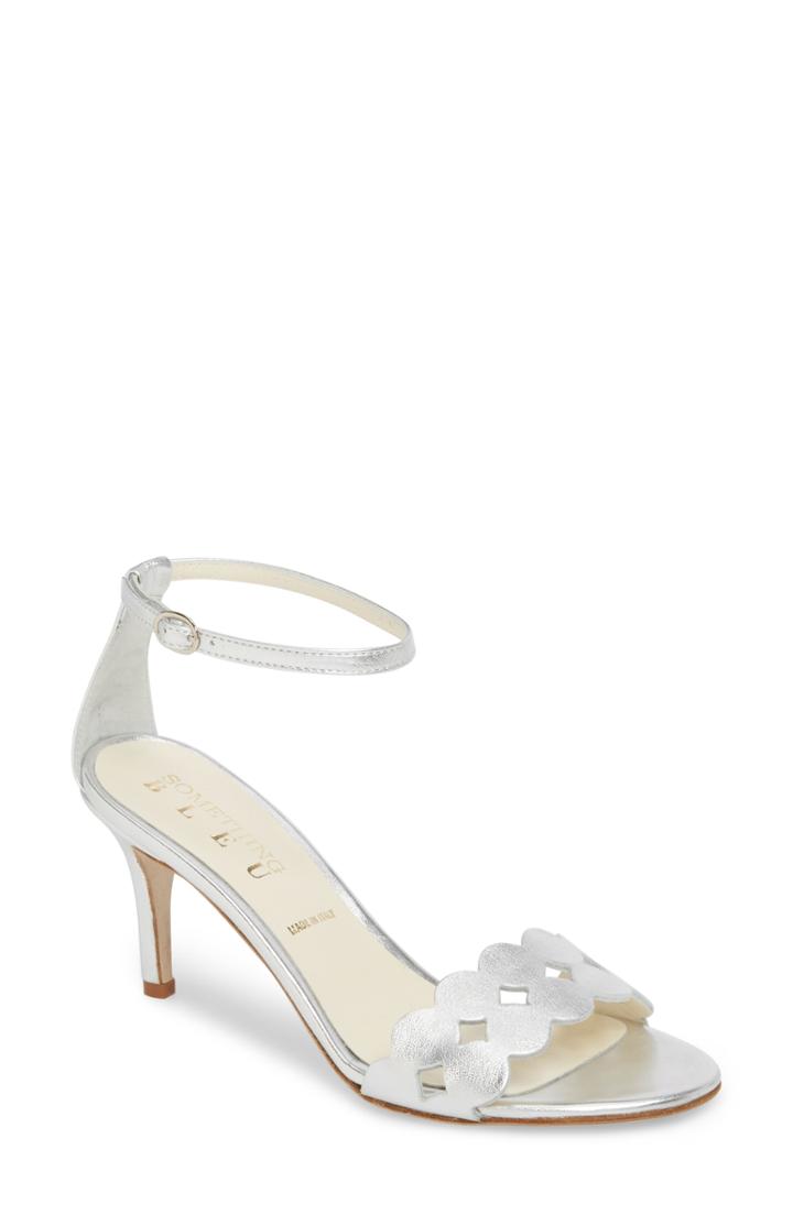Women's Something Bleu Gina Ankle Strap Sandal .5 M - Grey