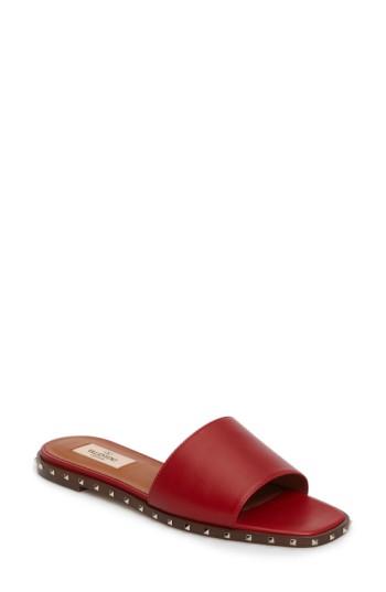 Women's Valentino Garavani Soul Rockstud Slide Us / 36eu - Red