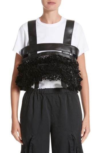 Women's Noir Kei Ninomiya Ruffled Faux Leather Harness