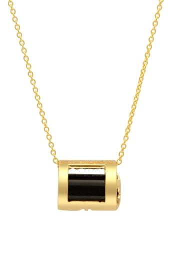 Women's Conges Personalized Protection Black Tourmaline Pendant Necklace