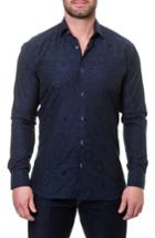 Men's Maceoo Wall Street Starboy Blue Slim Fit Sport Shirt (s) - Blue