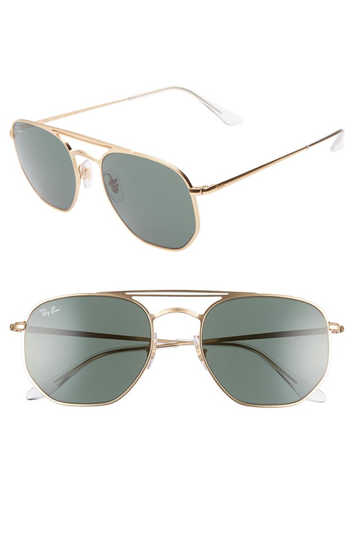 Men's Ray-ban Navigator 54mm Double Bridge Sunglasses - Gold