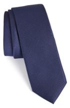 Men's Calibrate Clara Solid Silk Skinny Tie, Size - Blue