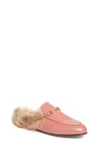 Women's Gucci 'princetown' Genuine Shearling Loafer Mule Us / 36eu - Pink