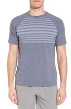 Men's Peter Millar Rio Stripe Technical T-shirt - Blue