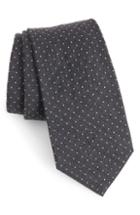 Men's Bonobos Alness Dot Wool & Silk Tie, Size - Black