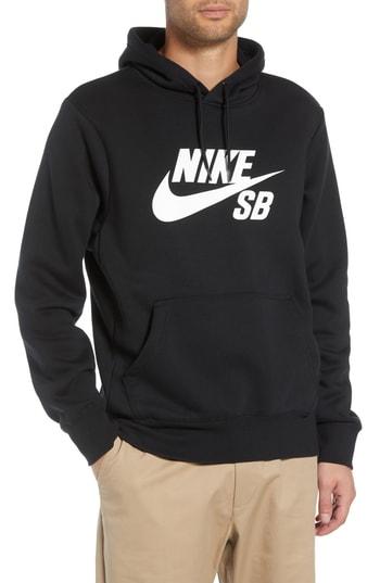 Men's Nike Sb Icon Essential Hoodie - Black