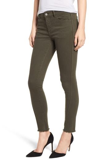 Women's Dl1961 Margaux Instasculpt Frayed Ankle Skinny Jeans - Green