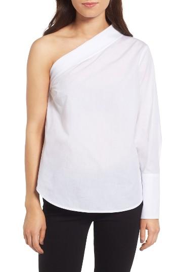Women's Trouve One-shoulder Cotton Poplin Top