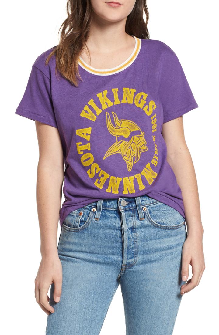 Women's Junk Food Nfl Vikings Kick Off Tee