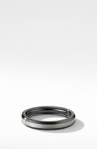 Men's David Yurman Beveled Black & Grey Titanium Band Ring