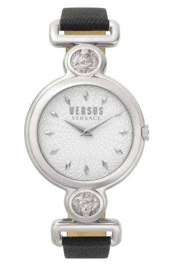 Women's Versus Versace Sunnyridge Leather Strap Watch, 34mm