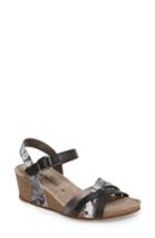 Women's Mephisto Mado Wedge Sandal M - Black