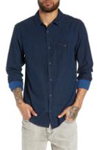 Men's Rvca Honest Denim Sport Shirt - Blue