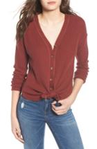Women's Socialite Thermal Button Front Shirt - Brown