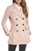 Women's Calvin Klein Double Breasted Wool Blend Peacoat - Pink