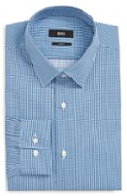 Men's Boss Iska Slim Fit Geometric Dress Shirt - Blue