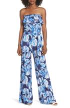 Women's Lilly Pulitzer Aleatha Strapless Jumpsuit, Size - Blue