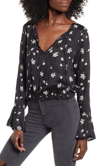 Women's Amuse Society Flirty Eyes Bell Sleeve Blouse