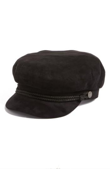 Women's Brixton Fiddler Faux Suede Cap - Black