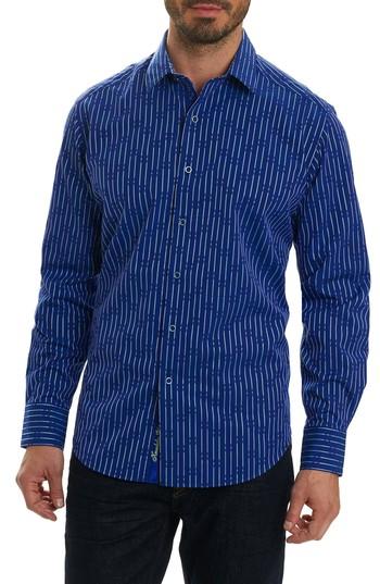 Men's Robert Graham Bora Classic Fit Sport Shirt - Blue