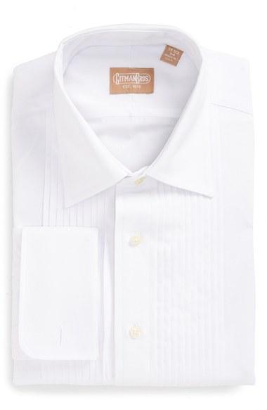Men's Gitman Regular Fit Pleated Dress Shirt .5 34 - White
