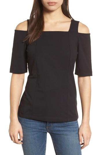 Women's Nic + Zoe Perfect Cold Shoulder Top - Black