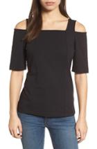 Women's Nic + Zoe Perfect Cold Shoulder Top - Black