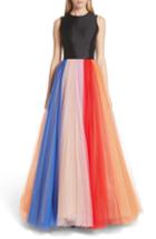 Women's Carolina Herrera Colorblock Tulle Gown