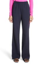 Women's St. John Collection Wide Leg Ponte Track Pants - Blue