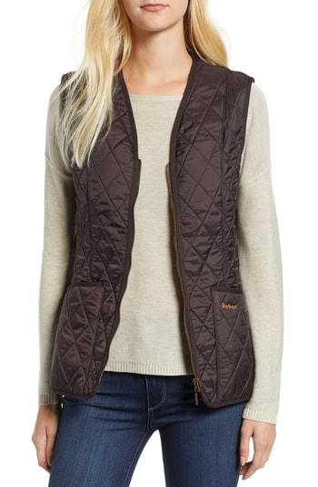 Women's Barbour Betty Quilted Vest Us / 10 Uk - Brown