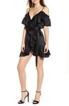 Women's Misa Los Angeles Valerya Ruffle Cold Shoulder Minidress - Black