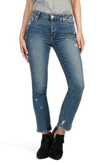 Women's Paige Jacqueline High Waist Straight Leg Jeans - Blue
