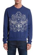Men's Versace Jeans Embroidered Crewneck Sweatshirt - Blue