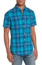 Men's Bonobos Riveria Slim Fit Check Woven Shirt - Blue