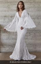 Women's Chosen By One Day Emmie Kimono Sleeve Lace Gown, Size In Store Only - White