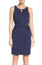 Women's Ellen Tracy Ponte Sheath Dress - Blue