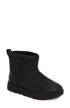 Women's Ugg Classic Mini Genuine Shearling Lined Waterproof Boot .5 M - Black