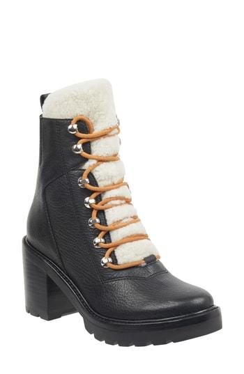 Women's Marc Fisher D Denise Combat Boot, Size 10 M - Black