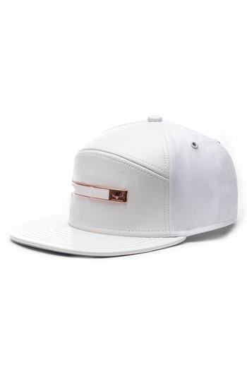 Men's Melin Dynasty V Limited Edition Leather, Cashmere, Wool & Diamond Cap - White